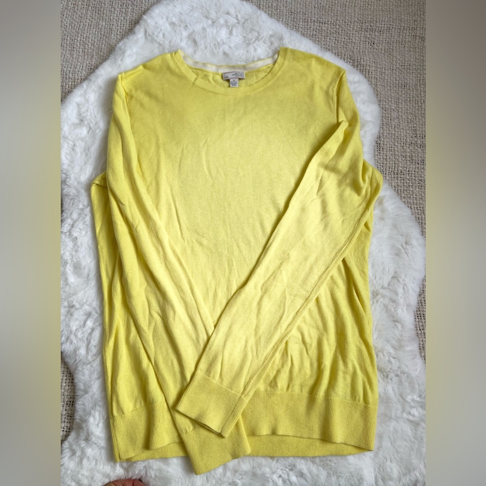Gap with silk range crew neck soft jumper in pastel yellow size M - Picture 4 of 6